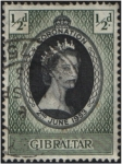 Stamps : Europe : Gibraltar :  Coronación de Elizabeth II