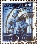 Sellos de Asia - Italia -  Intercambio 0,20 usd 5 l. 1945
