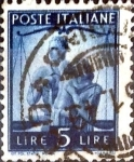 Stamps Italy -  Intercambio 0,20 usd 5 l. 1945