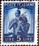 Stamps Italy -  Intercambio 0,20 usd 5 l. 1945