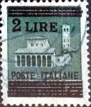 Stamps Italy -  Intercambio cr5f 0,20 usd 2 l. S. 25 cent. 1945