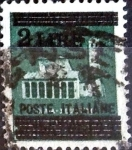 Stamps Italy -  Intercambio 0,20 usd 2 l. S. 25 cent. 1945