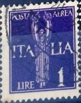 Stamps Italy -  Intercambio 0,20 usd 1 l. 1930