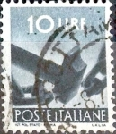 Sellos de Europa - Italia -  Intercambio 0,20 usd 10 l. 1945