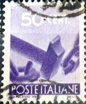 Stamps Italy -  Intercambio 0,20 usd 50 cent. 1946