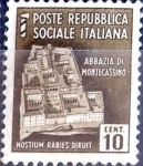 Stamps Italy -  Intercambio cr5f 0,20 usd 10 cent. 1944