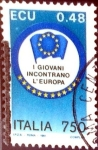 Stamps Italy -  Intercambio cr2f 0,60 usd 750 l. 1991
