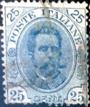 Stamps Italy -  Intercambio 9,00 usd 25 cent. 1891