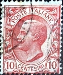 Stamps Italy -  Intercambio 0,30 usd 10 cent. 1906