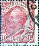 Stamps Italy -  Intercambio 0,30 usd 10 cent. 1906
