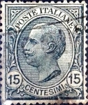 Sellos de Europa - Italia -  Intercambio 0,35 usd 15 cent. 1906