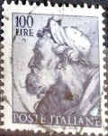 Stamps Italy -  Intercambio 0,20 usd 100 l. 1961