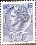 Stamps Italy -  Intercambio 0,20 usd 15 l. 1955