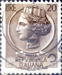 Stamps Italy -  Intercambio 0,20 usd 20 l. 1955