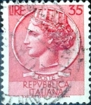 Sellos de Europa - Italia -  Intercambio 0,20 usd 35 l. 1955