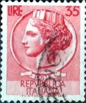 Stamps Italy -  Intercambio 0,20 usd 35 l. 1955