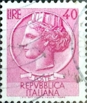 Stamps Italy -  Intercambio 0,20 usd 40 l. 1960