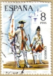 Sellos de Europa - Espaa -  UNIFORMES - Abanderado Rgto. de Zamora