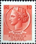 Stamps Italy -  Intercambio 0,20 usd 10 l. 1968