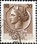 Stamps : Europe : Italy :  Intercambio 0,20 usd 20 l. 1968