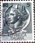 Stamps : Europe : Italy :  Intercambio 0,20 usd 5 l. 1953