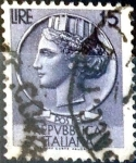 Stamps Italy -  Intercambio 0,20 usd 15 l. 1956