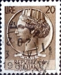 Stamps Italy -  Intercambio 0,20 usd 20 l. 1955