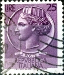 Stamps Italy -  Intercambio 0,20 usd 25 l. 1955