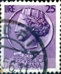 Stamps Italy -  Intercambio 0,20 usd 25 l. 1955