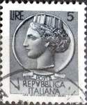 Stamps Italy -  Intercambio 0,20 usd 5 l. 1968