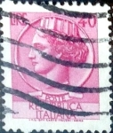 Stamps Italy -  Intercambio 0,20 usd 40 l. 1968
