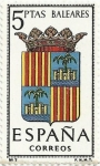 Stamps Spain -  ESCUDOS DE CAPITAL DE PROVINCIA. GRUPO I. Nº 7. ILLES BALEARS. EDIFIL 1412