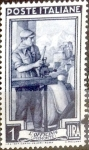 Stamps Italy -  Intercambio cr2f 0,20 usd 1 l. 1950