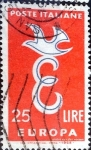 Stamps Italy -  Intercambio 0,20 usd 25 l. 1958