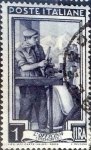 Stamps Italy -  Intercambio cr5f 0,20 usd 1 l. 1950