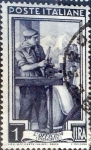 Stamps Italy -  Intercambio 0,20 usd 1 l. 1950