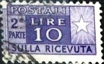 Stamps Italy -  Intercambio 0,20 usd 10 l. 1946