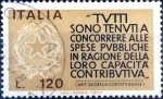 Stamps Italy -  Intercambio m2b 0,20 usd 120 l. 1977