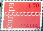 Stamps Italy -  Intercambio cr5f 0,20 usd 50 l. 1971