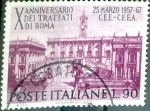 Stamps Italy -  Intercambio 0,20 usd 90 l. 1967