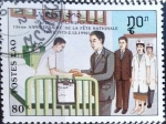 Stamps Laos -  Intercambio 0,35 usd 80 k. 1990