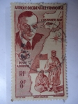 Stamps France -  Afrique Occidentale Freançaise- Courrier Sud 1923.