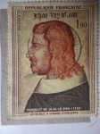 Stamps : Europe : France :  Rey Juan II ¨El Bueno¨ (Giovanni II di Francia) 1319-1364 Rey de Francia.