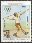 Stamps Cambodia -  Juegos Olímpicos de Los Ángeles 1984 