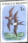 Stamps : Asia : Maldives :  Intercambio 0,25 usd 1 l. 1977