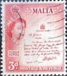 Sellos del Mundo : Europa : Malta : Intercambio nf4b 0,20 usd 3 p. 1956
