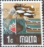 Stamps : Europe : Malta :  Intercambio 0,20 usd 1 cent. 1973