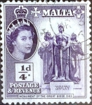 Sellos del Mundo : Europa : Malta : Intercambio 0,20 usd 1/4 p.1956