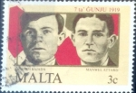 Stamps Malta -  Intercambio 0,25 usd 3 cent.1985