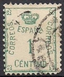 Stamps Europe - Spain -  raro corona y cifra